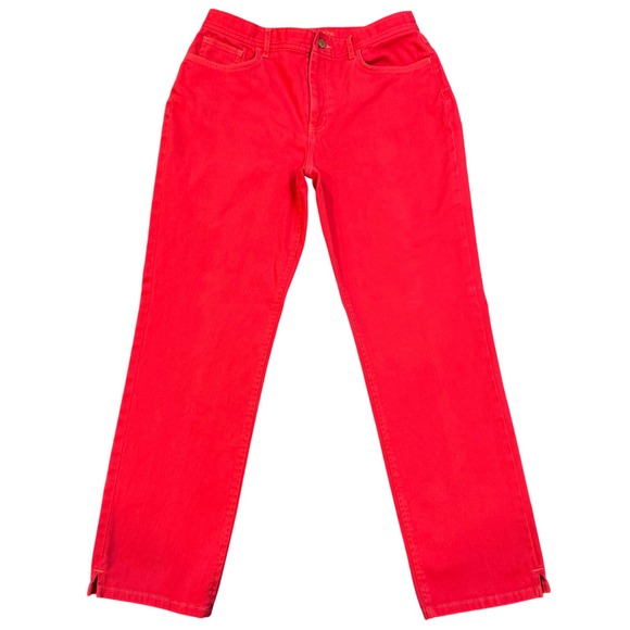 Lauren Jeans Co Ralph Lauren Denim - Lauren Jeans Co Ralph Lauren Red Straight Leg Cropped Jeans Women's Size 10